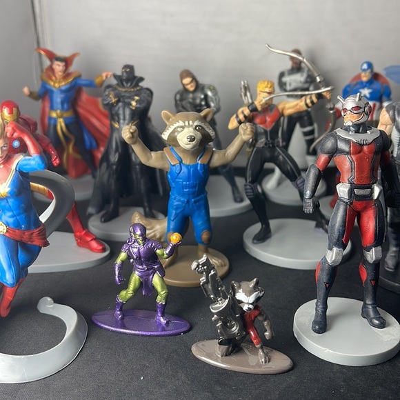 Disney Marvel mixed characters Spider-Man Iron Man Figure toy Cake Topper lot - Picture 3 of 7